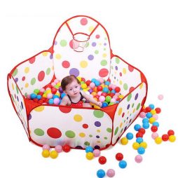 Ball Pit Play Tent with Basketball Hoop