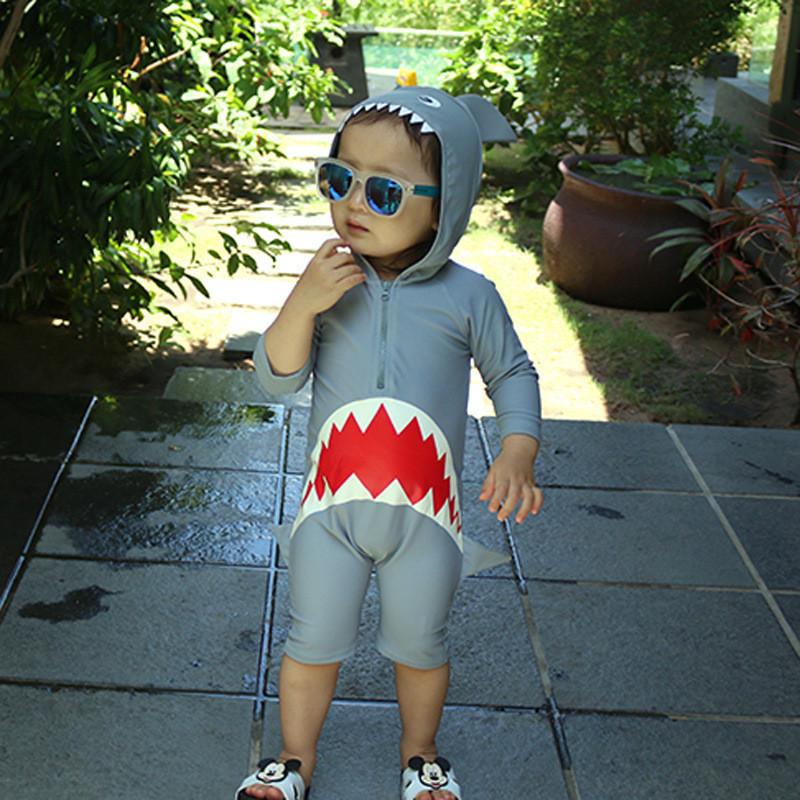 🦈 Long Sleeve Shark Baby Swimsuit - Image 2