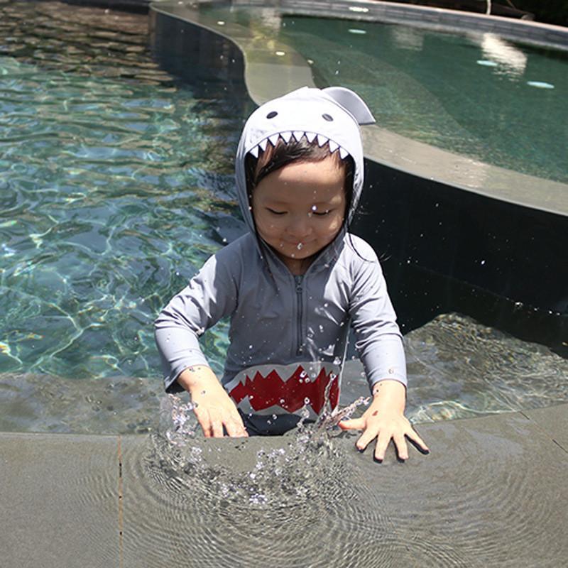🦈 Long Sleeve Shark Baby Swimsuit - Image 3