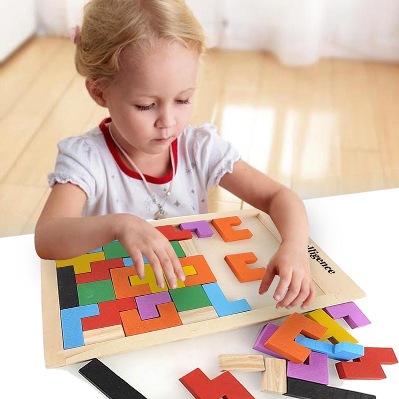 Colorful Wooden Intelligence Puzzle Game for Children - Image 5