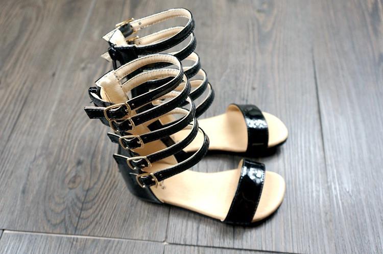 Elegant Baby Girl Roman Sandals - Image 2