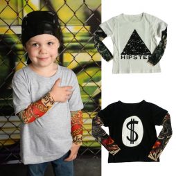 Tattoo Sleeve Baby Boys Tops