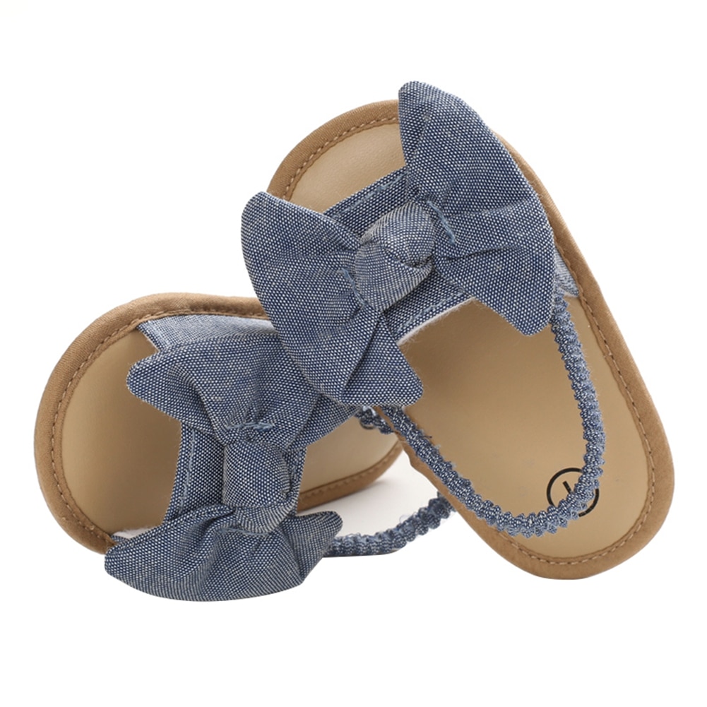 Princess First Walkers Bow Knot Sandals for Baby Girls