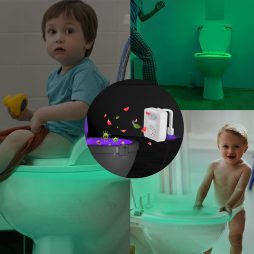 Smart LED Toilet Seat Lighting with Motion Sensor and UV Disinfection
