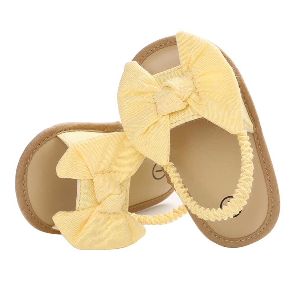 Princess First Walkers Bow Knot Sandals for Baby Girls
