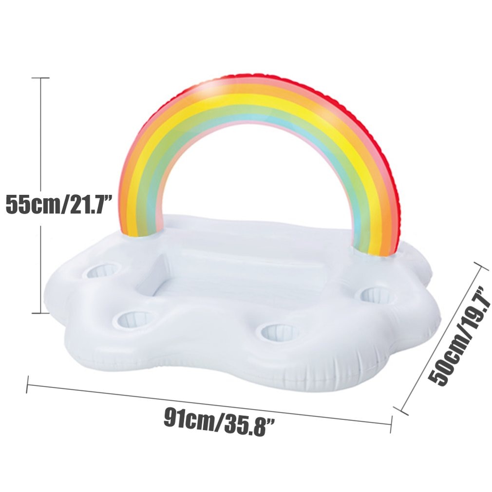Rainbow Cloud Floating Summer Party Bucket Cup and Bottle Holder