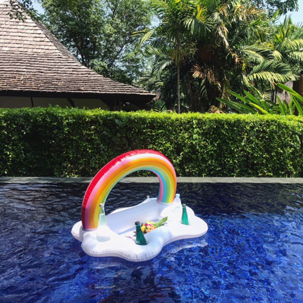 Rainbow Cloud Floating Summer Party Bucket Cup and Bottle Holder