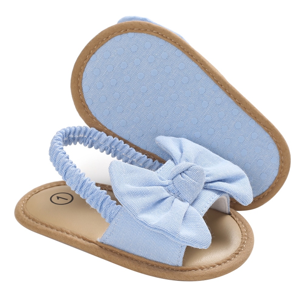 Princess First Walkers Bow Knot Sandals for Baby Girls