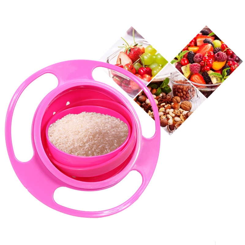 12376-3cc868 360-Degree Rotating Spill-Proof Baby Food Bowl