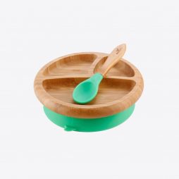 Bamboo Suction Baby Feeding Plate + Spoon