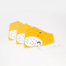 Cotton Baby Bibs with Pacifier Holder Set (3pcs)