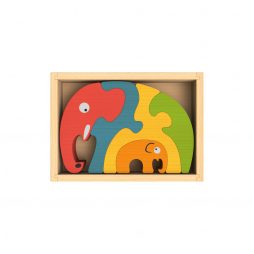 Wooden Elephant Family Puzzle