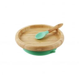 Bamboo Baby Feeding Suction Classic Plate + Spoon